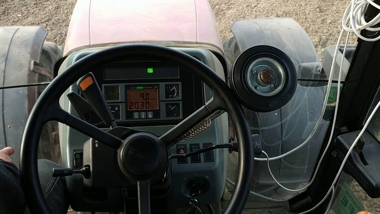 Cheap tractor auto steer with DIY steering wheel motor & wheel